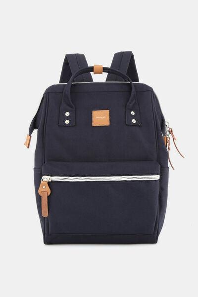 Himawari Water Resistant Canvas Backpack Bag with Side Pockets-3